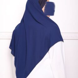 Khimar court en crêpe pointu khimar triangle khimar pas cher mon hijab pas cher bleu marine